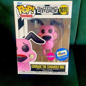 Cartoon Network Funko Pop Collectible Courage the Cowardly Dog #1070 FLOCKED